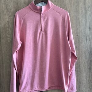 Peter Millar Crown Crafted Pink 1/4 Zip Pullover M La Jolla Golf Luxury Mens